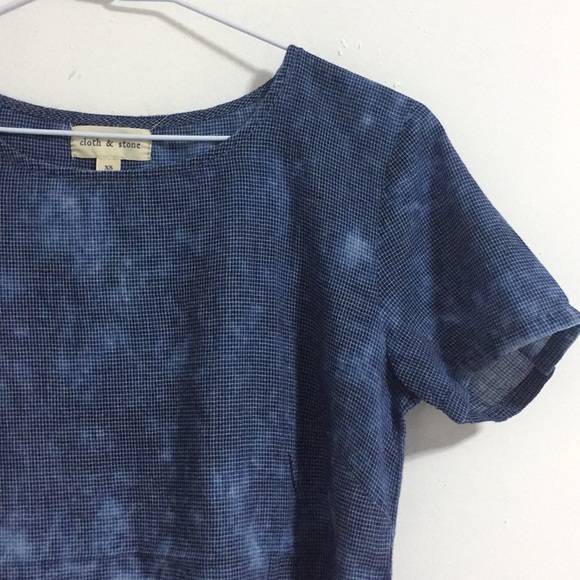 ❌ SOLD ❌ Cloth & Stone Dyed Grid Slit Top - Picture 2 of 7